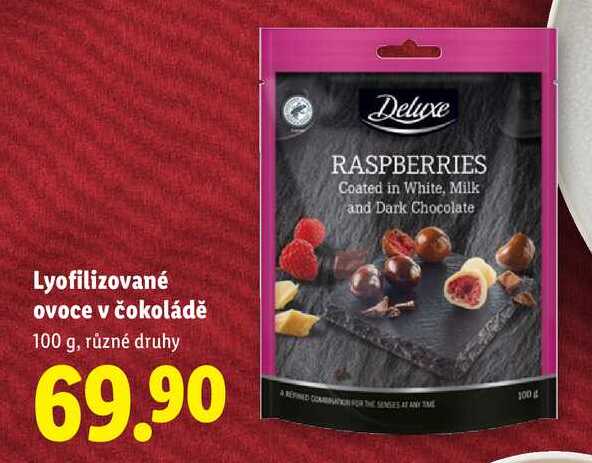 Lyofilizované ovoce v čokoládě, 100 g