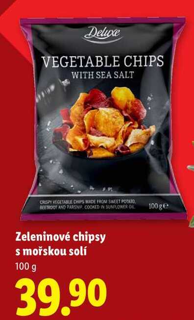 Zeleninové chipsy s mořskou solí, 100 g