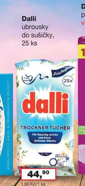 Dalli ubrousky do sušičky, 25 ks