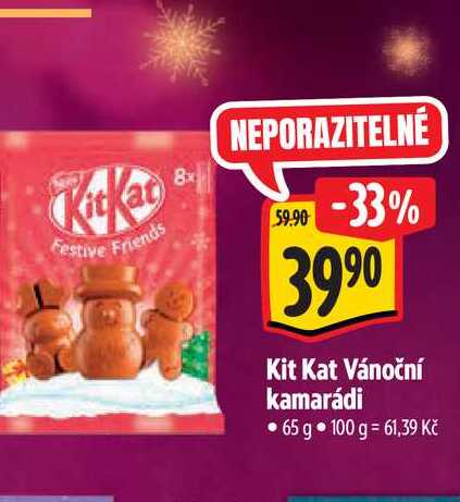   Kit Kat Vánoční kamarádi 65 g 