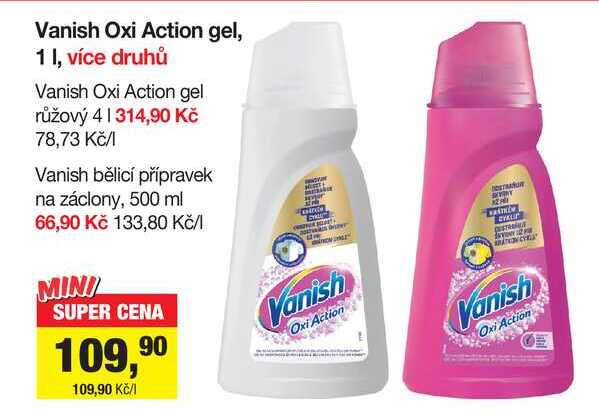 Vanish Oxi Action Tekutý odstraňovač skvrn 4l
