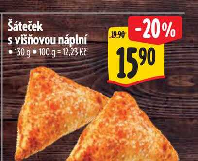 Šáteček s višňovou náplní 130 g