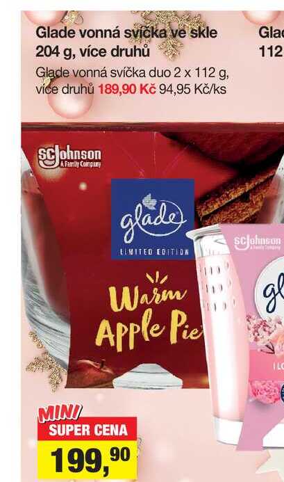 Glade vonná svíčka ve skle 204 g, více druhů