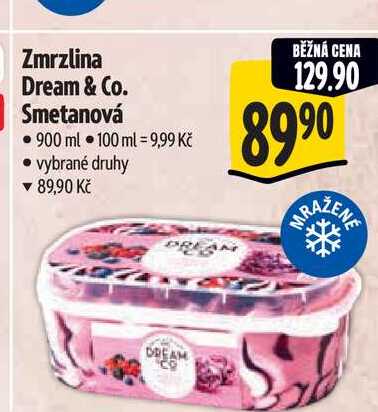 Zmrzlina Dream & Co. Smetanová  900 ml