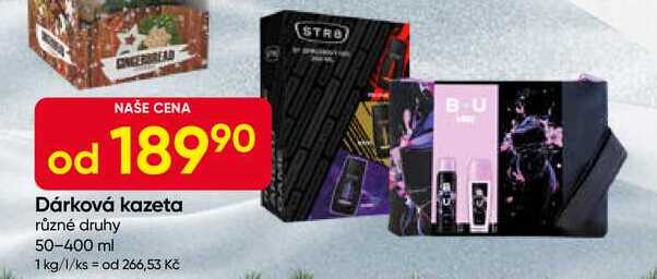 Dárková kazeta různé druhy 50-400 ml