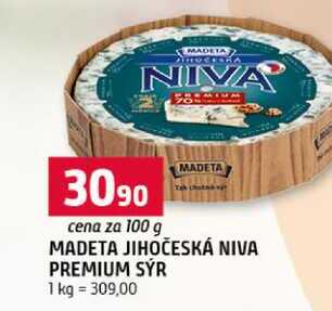 MADETA JIHOČESKÁ NIVA PREMIUM SÝR 100 g