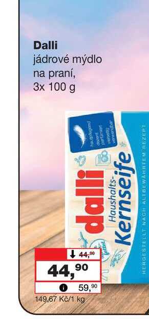 Dalli jádrové mýdlo na praní, 3x 100 g