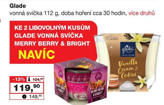 Glade vonná svíčka 112 g