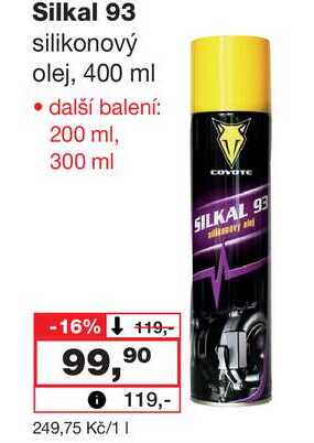 Silkal 93 silikonový olej, 400 ml