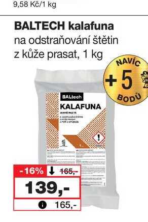 Kč/1 kg BALTECH kalafuna na odstraňování štětin z kůže prasat, 1 kg