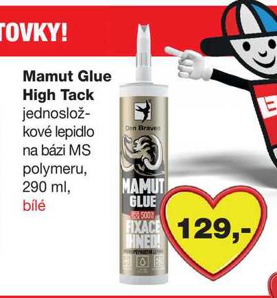 Mamut Glue High Tack jednoslož- kové lepidlo na bázi MS polymeru, 290 ml