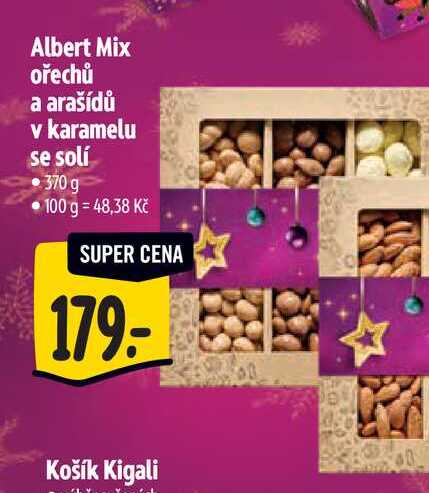 Albert Mix ořechů a arašídů v karamelu se solí 370 g