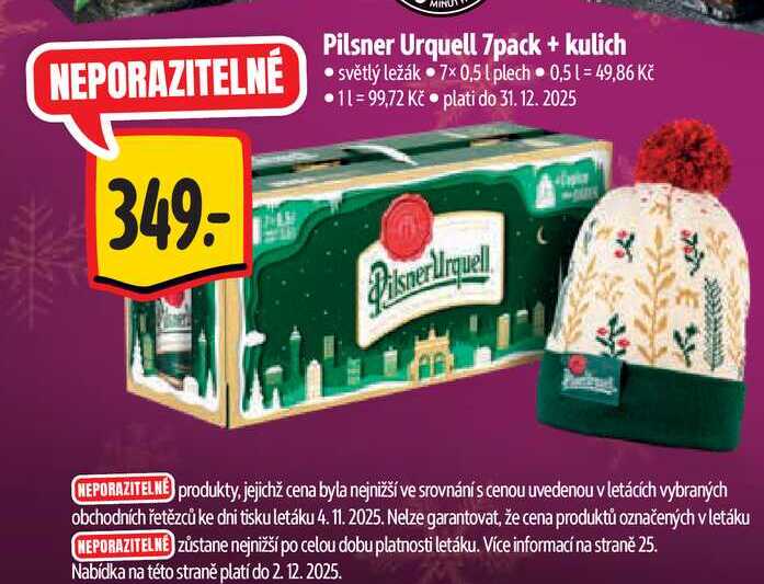   Pilsner Urquell 7pack + kulich 