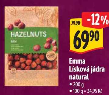 Emma Lísková jádra natural, 200 g