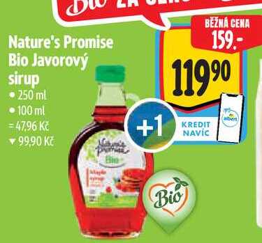 Nature's Promise Bio Javorový sirup, 250 ml