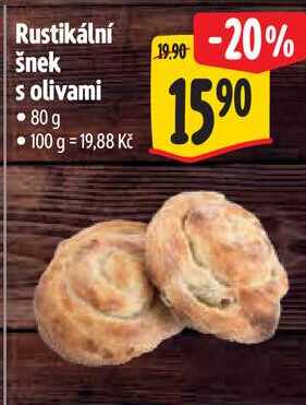 Rustikální šnek s olivami, 80 g 