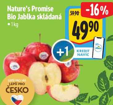 Nature's Promise Bio Jablka skládaná, 1 kg