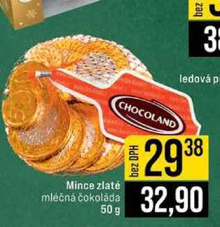 Mince zlaté mléčná čokoláda 50 g