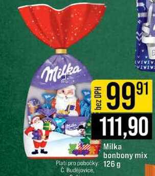Milka bonbony mix 126 g