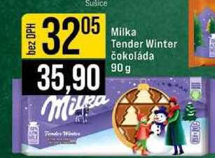 Milka Tender Winter čokoláda 90 g 