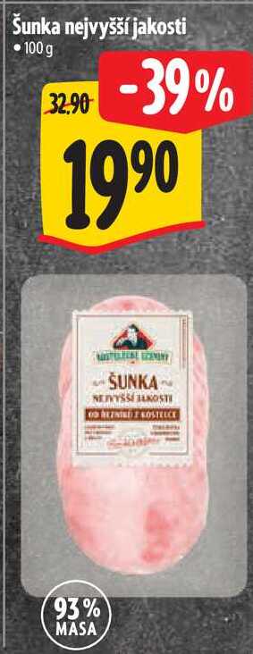Šunka nejvyšší jakosti, 100 g