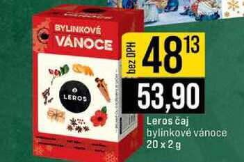 Leros čaj bylinkové vánoce 20 x 2g