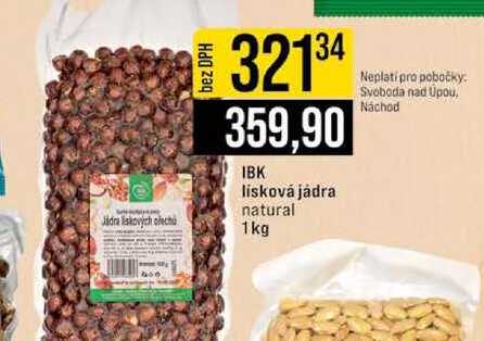 IBK lisková jádra natural 1kg