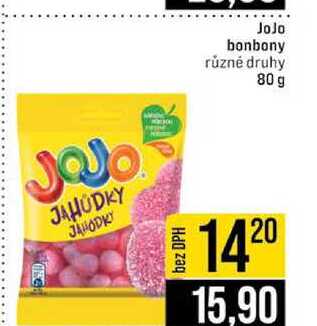 JoJo bonbony různé druhy 80 g 