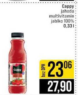 Cappy jahoda multivitamin jablko 100% 0,33l