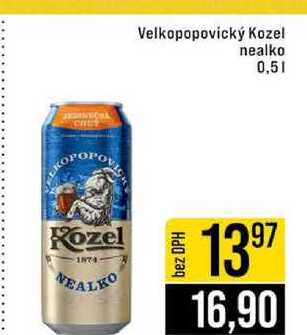Velkopopovický Kozel nealko 0,5l 