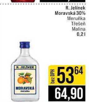 R. Jelínek Moravská 30% Meruňka Třešeň Malina 0,2l