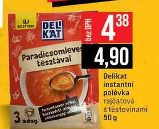Delikat instantní polévka rajčatová s těstovinami 50 g