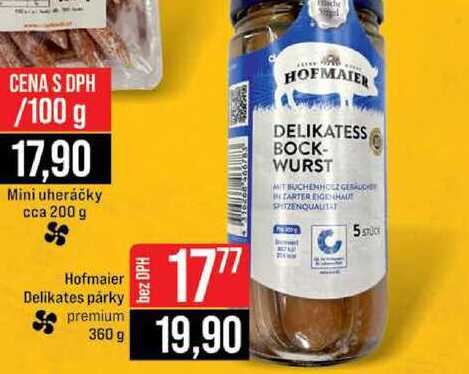 Hofmaier Delikates párky premium 360 g