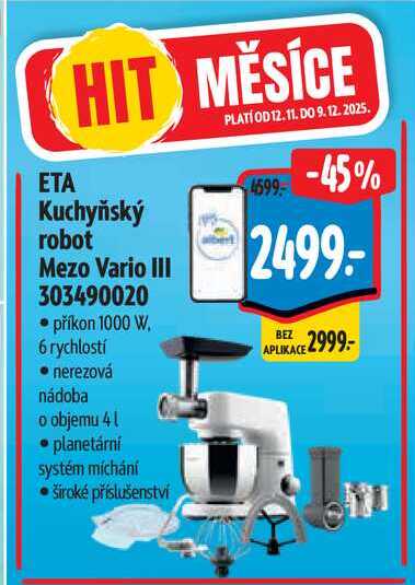 ETA Kuchyňský robot Mezo Vario III 303490020
