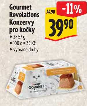 Gourmet Revelations Konzervy pro kočky, 2x 57 g