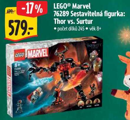 LEGO Marvel 76289 Sestavitelná figurka: Thor vs. Surtur 