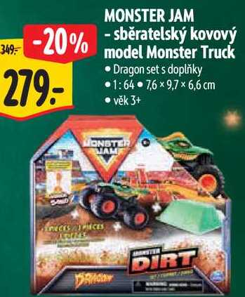 MONSTER JAM - sběratelský kovový model Monster Truck