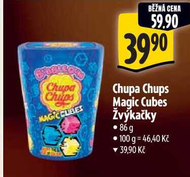 Chupa Chups Magic Cubes Žvýkačky, 86 g 