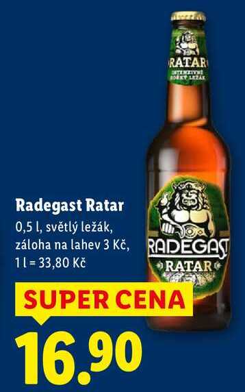 Radegast Ratar, 0,5 l