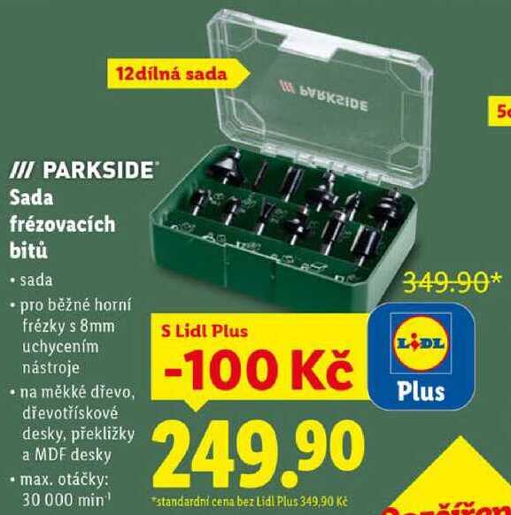 PARKSIDE Sada frézovacích bitů