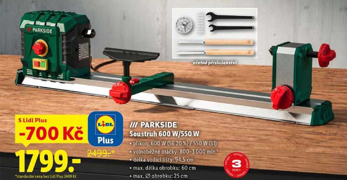 PARKSIDE Soustruh 600 W/550 W 