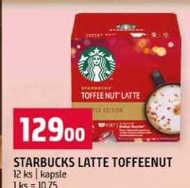 STARBUCKS LATTE TOFFEENUT 12 ks 