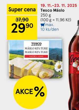 Tesco Máslo, 250 g