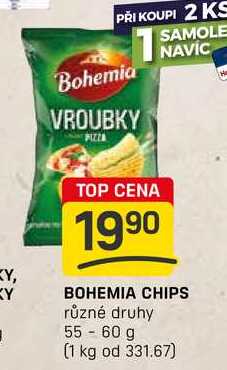 BOHEMIA CHIPS různé druhy 55-60 g