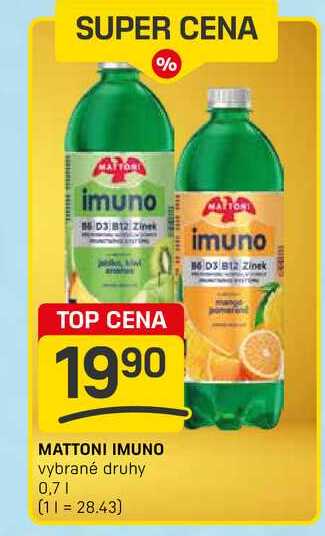 MATTONI IMUNO vybrané druhy 0,7l