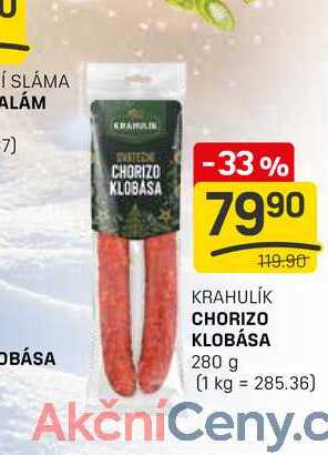 CHORIZO KLOBÁSA 280 g