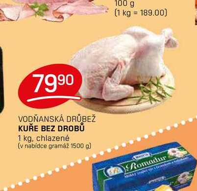 KUŘE BEZ DROBŮ 1 kg, chlazené