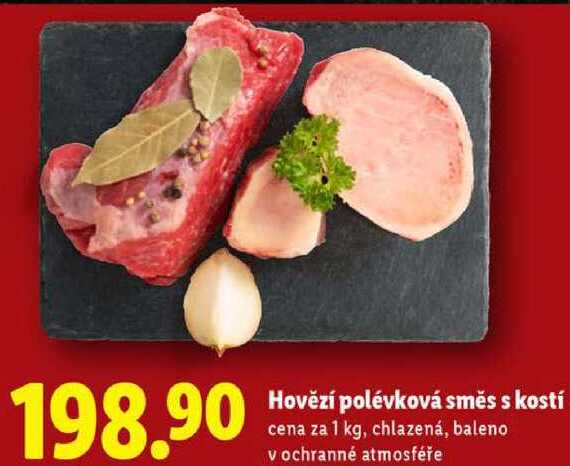 Hovězí polévková směs s kostí, cena za 1 kg