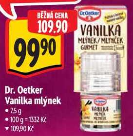 Dr. Oetker Vanilka mlýnek, 7,5 g