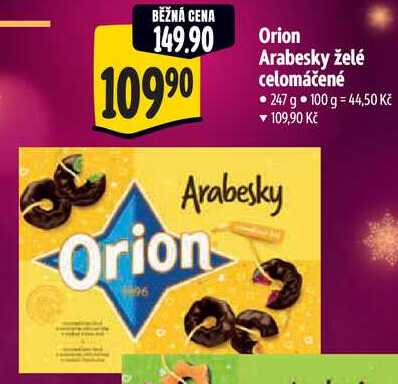 Orion Arabesky želé celomáčené, 247 g 